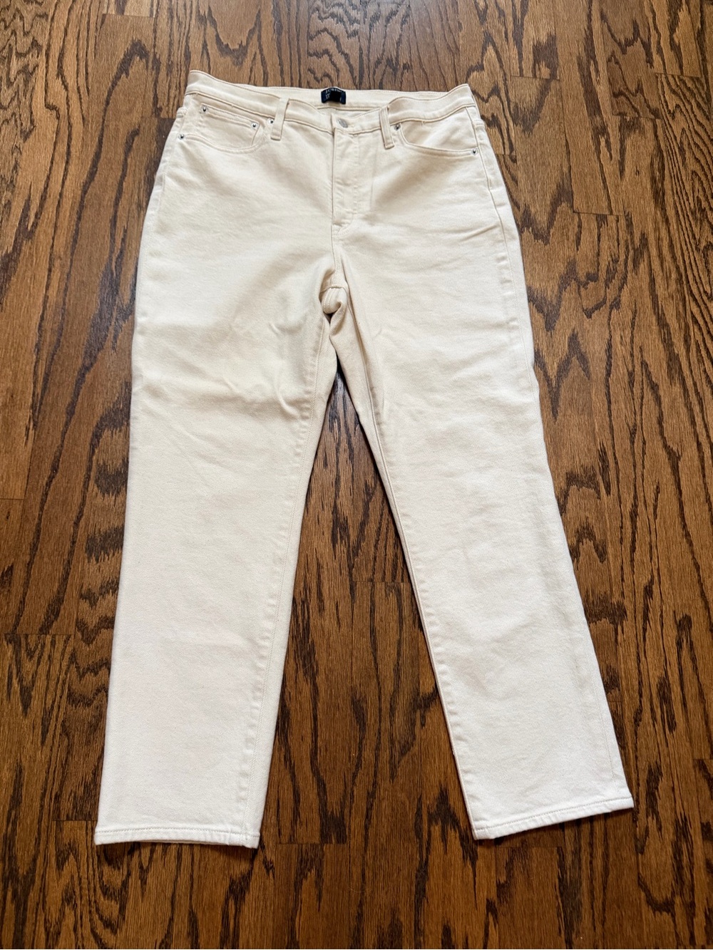 J. Crew Women's Straight-Leg Jeans in Cream